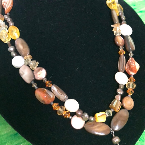 🌺NEW ITEM🌺925 SILVER CLASP ART GLASS NECKLACE - Picture 2 of 13